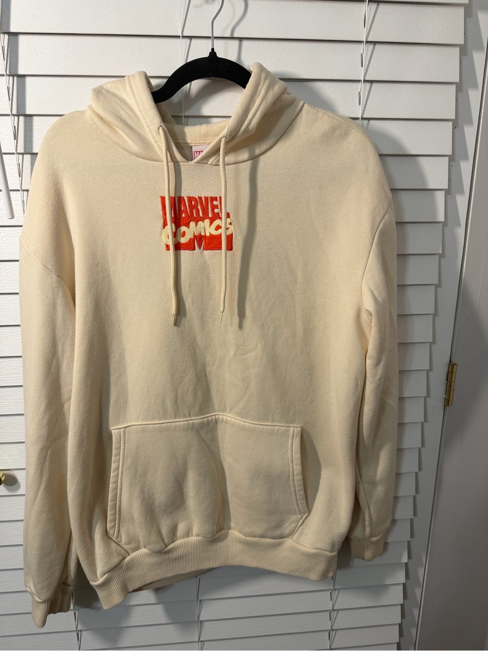 Marvel Cream Hoodie with Red & Cream Logo